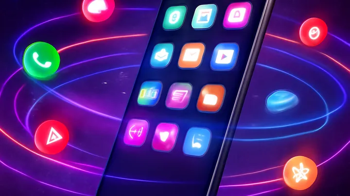 HOT880 COM Sleek smartphone floating in space